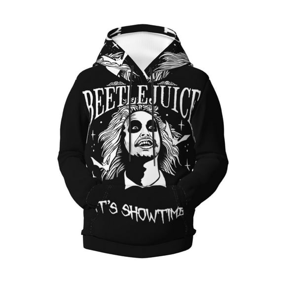 Kids Beetlejuice Pullover Hoodie Realistic 3d Print Graphic Hooded Sweatshirts With Drawstring