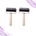 thumbnail image 2 of 2PCS 6cm Ink Stamping Roller Rubber Brayer Printmaking Craft Projects Tools (Black), 2 of 7