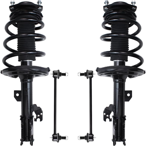 Detroit Axle - 4pc Front Struts Kit for Toyota 2007-2011 Camry, 2 Struts with Coil Spring Assembly 2 Sway Bar End Links 2008 2009 2010 Replacement Suspension Kit