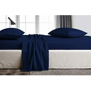 trendbeddingmart 100% Egyptian Cotton Sheets, Navy Blue Cal King Sheets Set, 800 Thread Count Long Staple Cotton, Sateen Weave for Soft and Silky Feel, Fits Mattress Upto 18'' DEEP Pocket