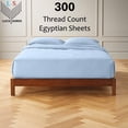 thumbnail image 2 of 6-PC Full XL Egyptian 300-TC Cotton Sheet Set - 15" Deep Pockets with 1 Fitted Sheet, 1 Oversized Flat Sheet 4 Pillowcases - Light Blue, 2 of 7