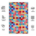 thumbnail image 3 of Machine Washable Polka Dot Colorful Nursey / Kids Area Rug - Multicolor - 6x9, 3 of 5