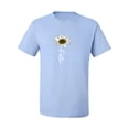 thumbnail image 2 of Wild Bobby, Faith Flower Script Inspirational/Christian Men Graphic Tee, Light Blue, Large, 2 of 6