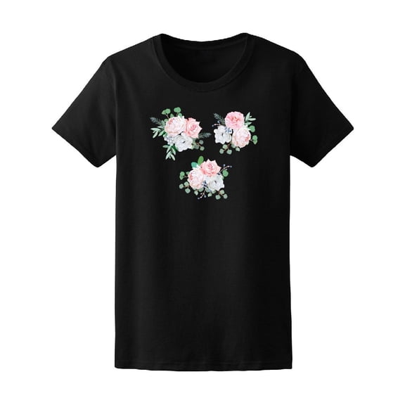 Bouquets Of Rose, Peony, Anemone, Camellia, Brunia Flowers And Eucalyptus