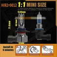 thumbnail image 1 of 2x Hir2 Led Headlight Canbus No Error 9012 Car Bulb High Power 6000k White Light Diode Lamp 12v 55w For Toyota Corolla 2019~2023, 1 of 4