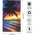 thumbnail image 3 of Sunset Beach Hand Towels, Coconut Tree Face Towel Soft Guest Towel Portable Kitchen Tea Dish Towels Washcloths Bathroom Decor Housewarming Gifts 15.7" X 27.5", 3 of 17