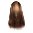 thumbnail image 2 of Cheveux Droits Humains Perruque Marron pour Femmes Cheveux Longs avec Perruque Pré-Plumée, 2 of 6