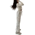 thumbnail image 6 of Franhais Women Cargo Pants High Waist Hip Hop Combat Casual Loose Sports Trousers, 6 of 7