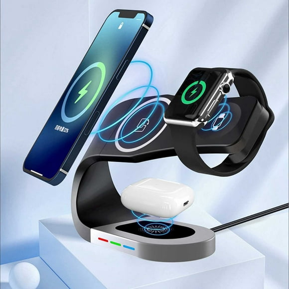 Magn.etic Mul.ti Function Wireless Charger: 4 In 1 for IWa.tch Phone & AirP.ods