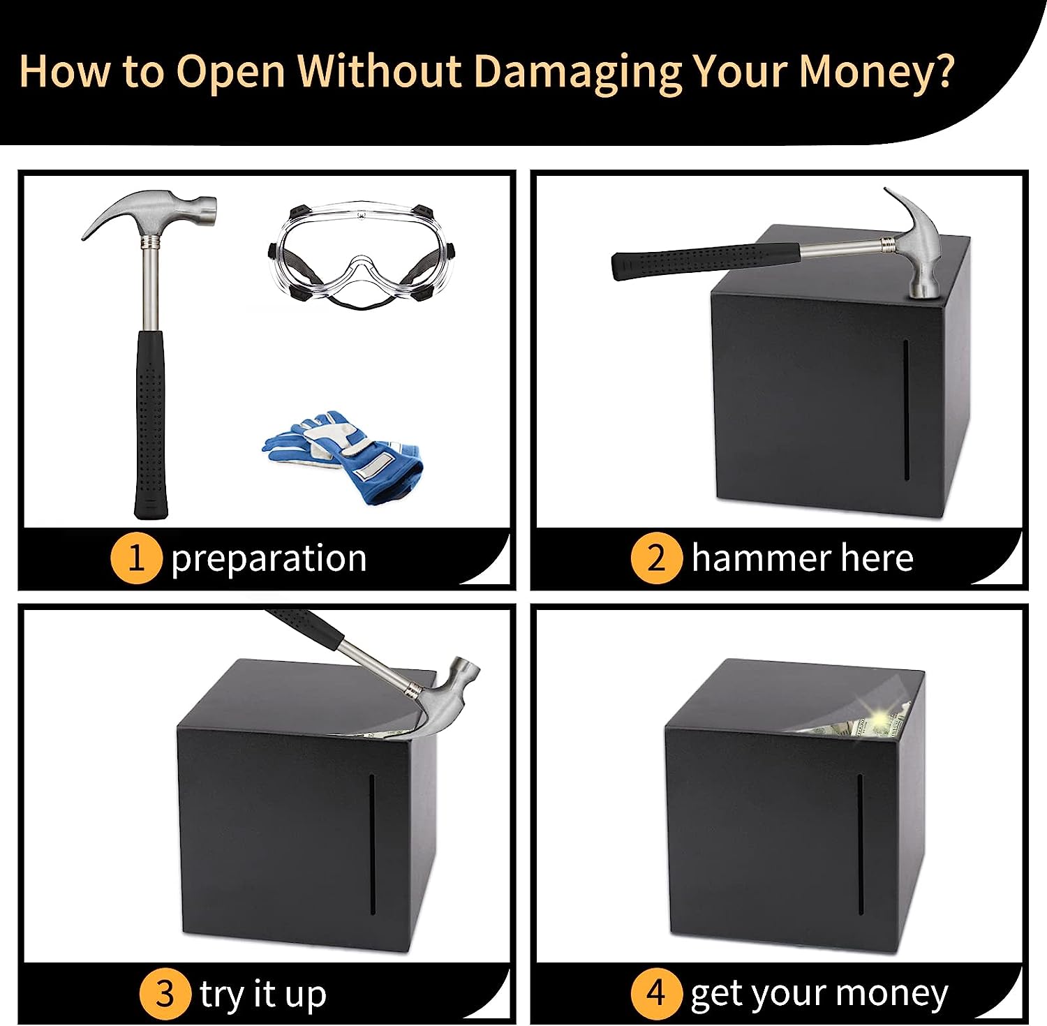 Beipegin Unbreakable Stainless Steel Piggy Bank photo 6