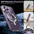 thumbnail image 3 of for iPhone 14 Pro Case, Full Clear Magnetic Phone Case Military Grade Shockproof Slim Cover with 360° Rotatable Ring Holder Stand [Compatible with MagSafe] for iPhone 14 Pro, Clear, 3 of 12