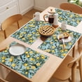 thumbnail image 5 of Lemon Bird Placemats Set of 6, Spring Summer White Floral Leaf Branch Bird Yellow Lemon Green Non-Slip Place Mats Washable Table Mats for Kitchen Dining Table Decorations Indoor/Outdoor, 5 of 9