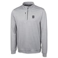 thumbnail image 2 of Men's Cutter & Buck  Gray Detroit Tigers Stealth Heathered Quarter-Zip Pullover Top, 2 of 3