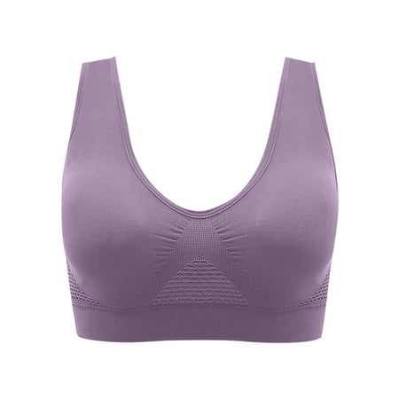 

PEASKJP Strapless Bra for Women Push Up Stretch Soft Sport Bras Padded Strappy Criss Cross Cropped Bras for Yoga Workout Low Impact Navy L