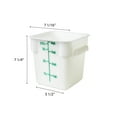 thumbnail image 3 of Excellante 4 quart plastic square food storage containers - white, NSF certified, comes in each, 3 of 5