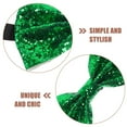 thumbnail image 3 of WHAMVOX 2Pcs Glitter Bows Pre-tied Bowtie Green for Formal Banquet Children, 3 of 8