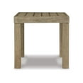 thumbnail image 3 of Benjara Fayi 22 Inch Outdoor End Table, Square Slatted Design, Natural Brown Finish, 3 of 5