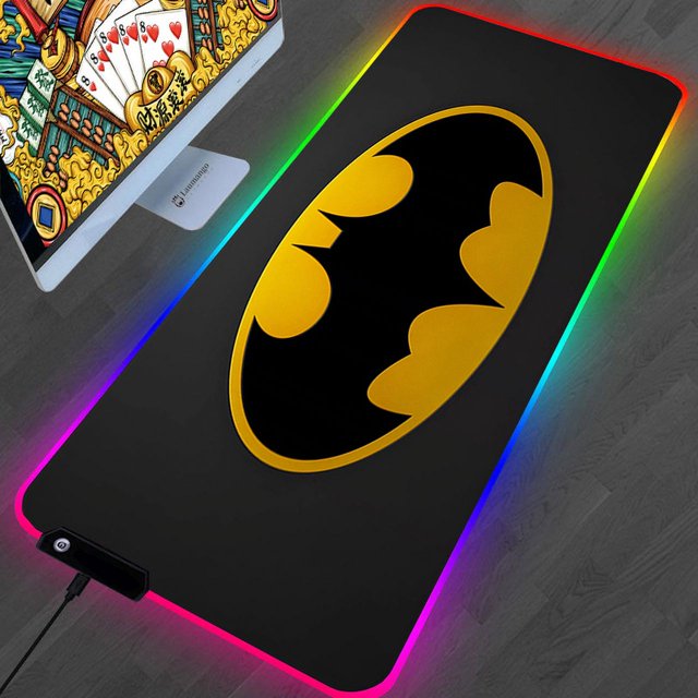 RGB Mouse Pad Anime PC Gamer Computer Keyboard Desk Mat Cartoon Marvell Table Gaming Accessories Tapis De Souris Large Mausepad