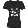 thumbnail image 3 of Inktastic Mothers Day Cat Mom Women's V-Neck T-Shirt, 3 of 5