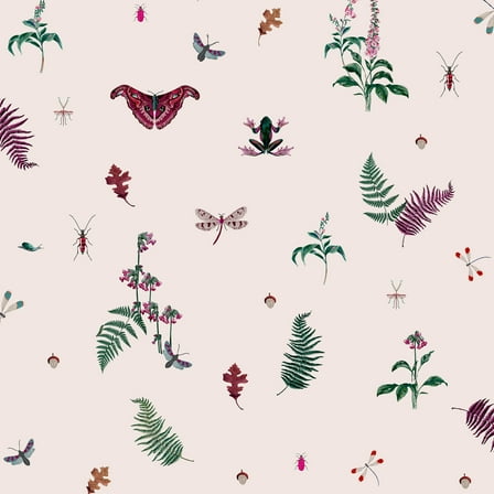 Joules Midnight Beasts Blush Crème Wallpaper