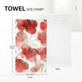 thumbnail image 4 of YFYANG Absorbent Towel, Soft Skin-Friendly Red Flower Oil Painting Pattern Washcloth Bath Towel, Suitable for All Skin, 27.5 x 16-inch, 4 of 7