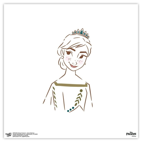 Gallery Pops Disney Frozen 2 - Anna Abstract Wall Art, Unframed Version, 12" x 12"