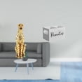 thumbnail image 2 of Figura de guepardo,Figura de guepardo dorado,adorno de escritorio moderno,Organizador de almacenamiento de escritorio,Soporte para control remoto de TV de madera,Organizador remoto con 2, 2 of 8