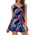 thumbnail image 1 of Mujeres flejado Cruz Top Acolchado de Dos Piezas Bikini Raya impresión Inferior Playa Trajes de baño Impresión - LY M Impresión - LY M Xishao ropa, 1 of 2