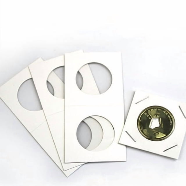 50Pcs Coin Album Lightweight Smooth Small Size Small Size Stamp Holders Multi Kinds Retro Style Collection Organizer Hard Souvenir White 10