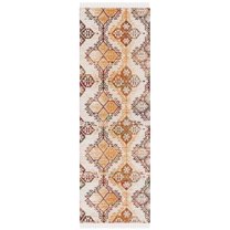 SAFAVIEH Kilim Heathe Tribal Wool Runner Rug, Ivory/Gold, 2'3" x 7'