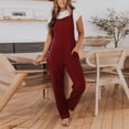 thumbnail image 2 of HBFAGFB Combinaison Mode Femme Col Carré Sans Manches Sport Rouge Taille g, 2 of 8