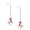 Red, variant on Resin Bright Paint Pony - Silver-tone Long Sparkle Dangle French Earrings