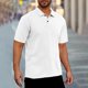 thumbnail image 2 of Camisetas de Manga Larga para Hombre Algodón Turndown Pullover Sólido Camiseta de Fitness, Mangas Cortas Deportes Y Blusa Casual, 2 of 8