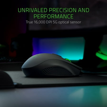Razer - Naga Trinity Wired Optical Gaming Mouse with Interchangeable Side Plates in 2, 6, 12 Button Configurations - Black