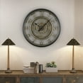 thumbnail image 4 of Better Homes & Gardens 20" Indoor Rustic Metal Arabic Moving Gear Analog Wall Clock, 4 of 7