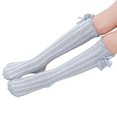 thumbnail image 2 of Baby Girls Boys Uniform Knee High Socks Tube Ruffled Stockings Infants and Toddlers, 2 of 7