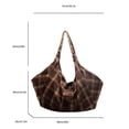 thumbnail image 2 of HUISZJ Canvas Underarm Bag, Adjustable Strap Women Shoulder Bag, Reusable Armpit Bag for Work Travel Outdoor (Brown), 2 of 10
