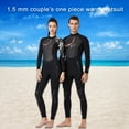 thumbnail image 3 of maskred Combinaisons de Plongée 1.5MM SCR Néoprène Style Chinois Manches Longues Pantalon Long Garde au Chaud Élasticité -Protection Combinaison de Surf Femme Noir P, 3 of 6