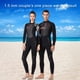 thumbnail image 3 of Trajes de neopreno de 1,5 mm Traje de buceo de neopreno SCR Cuerpo completo Pantalones largos de manga larga Traje de baño térmico de una pieza con cremallera trasera Traje de surf Hombre negro XXL Inevent OD017110-05, 3 of 6