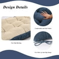 thumbnail image 4 of Bench Cushion for Indoor Furniture 46.5 x 19 inch Rectangle Bench Seat Cushion for Bay Window Entryway Bench Thick Textured Chair Cushion with Non-Slip Backing 1 Pack, Navy, 4 of 12