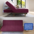 thumbnail image 7 of JIATER Armless Futon Cover Stretch Futon Slipcovers Machine Washable Furniture Protector with Elastic Bottom,Wine Red, 7 of 7