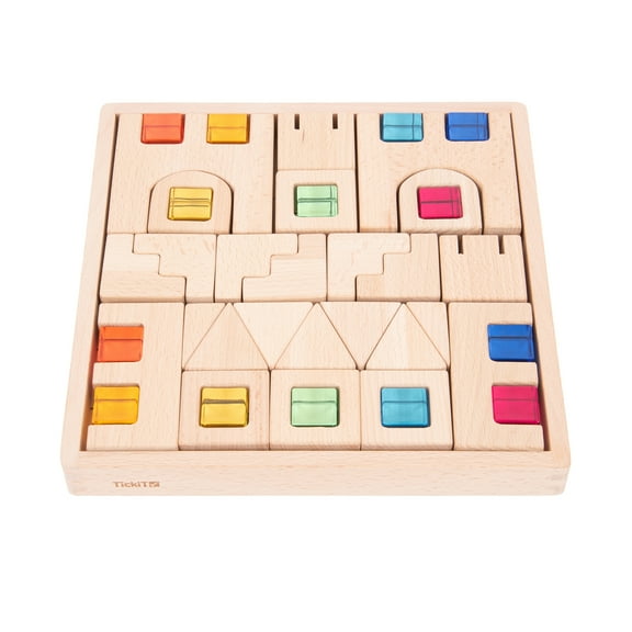 TickiT Wooden Building Gem Blocks