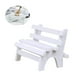 thumbnail image 4 of Adorno de paisaje en miniatura, silla de porche de banco de jardín doble blanco de madera para accesorios de fotomatón, decoración del hogar, 4 of 5