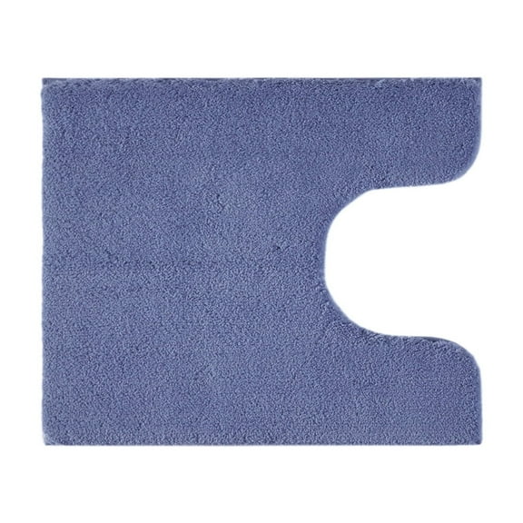 Home Essence Contour Bath Rug, Non-Slip Absorbent Mat, Plush Bathroom Essentials, 20" x 24", Blue