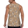 thumbnail image 3 of Easygdp Cactus Alpaca Men's Tank Top, Sleeveless Muscle T Shirts, Breathable, Quick-Dry, Loose for Gym, Running, Fitness - X-Large, 3 of 9
