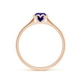thumbnail image 2 of ANGARA Natural Classic Bezel-Set Round Tanzanite Floral Engagement Ring in 14K Rose Gold for Women (Size-5mm) | December Birthstone, Anniversary, Jewelry Gift for Women | Natural Tanzanite Ring, 2 of 9