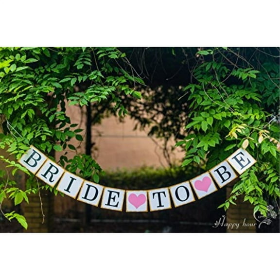 bride to be banner for wedding bridal shower and bachelorette party decorations and photo prop
