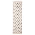thumbnail image 2 of SAFAVIEH Adriana Anwar Geometric Shag Runner Rug, Cream/Gray, 2'3" x 8', 2 of 10