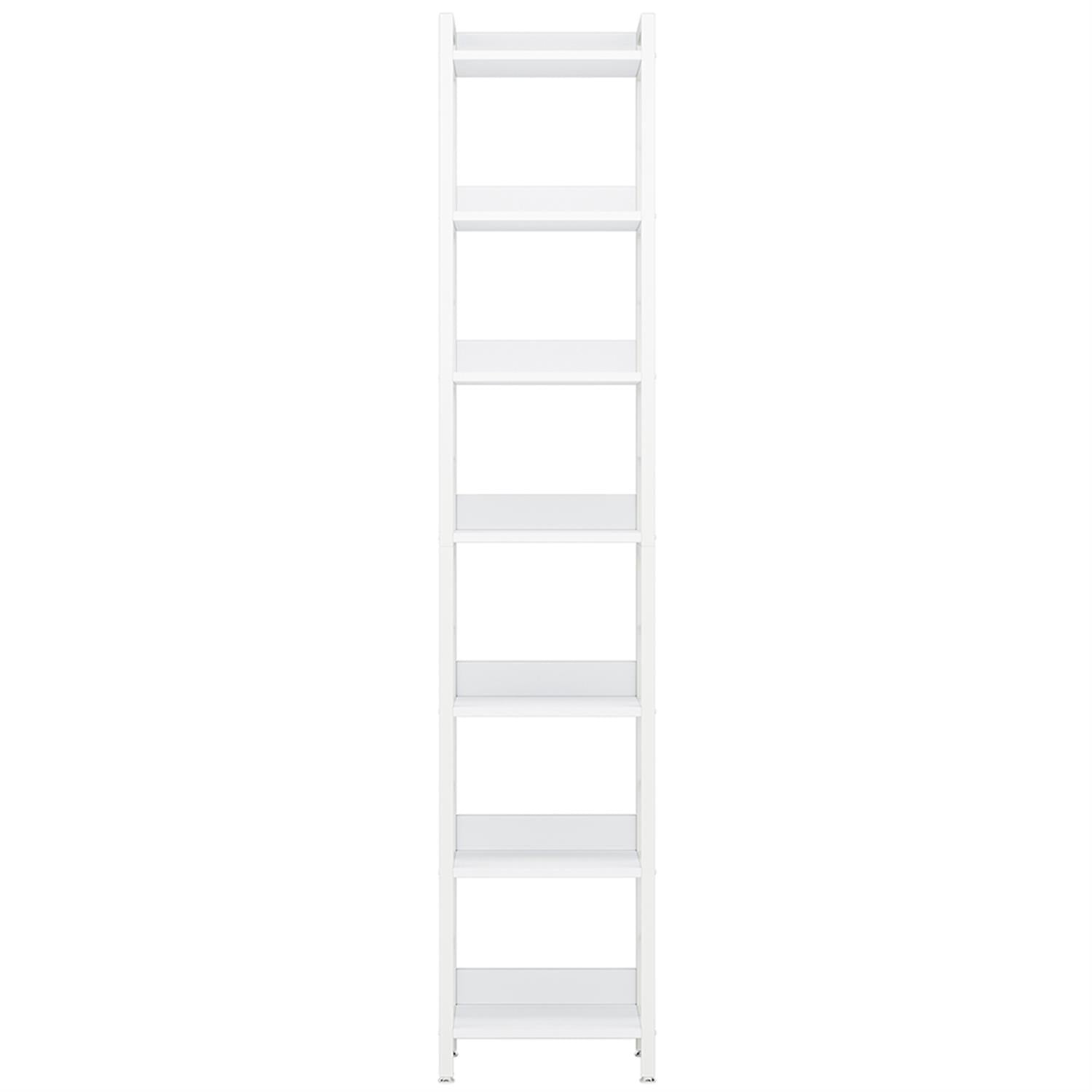 Demi Bonn 7-Tier Corner Shelf, 78.7" Narrow Bookshelf Corner Bookcase for Bedroom, Living Room, White
