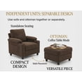 thumbnail image 5 of Timbernest Accent Chair with Ottoman Set, Versatile Reclining Chair with Cup Holders, USB-C Ports and Storage, Brown, 5 of 7
